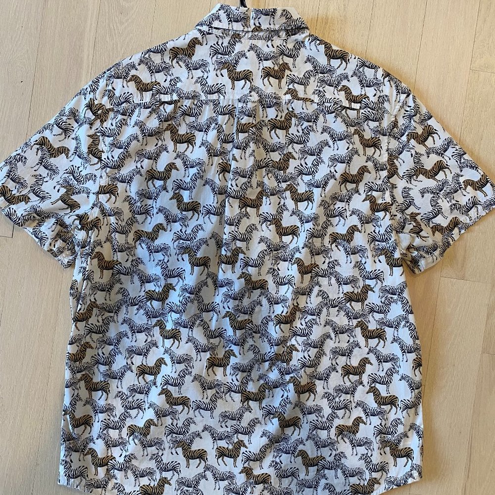 Penguin Original Slim Fit Zebra Short Sleeve Shirt - Picture 3 of 5